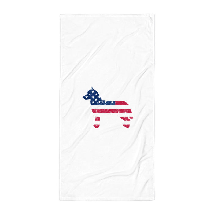 "American Husky" Beach Towel