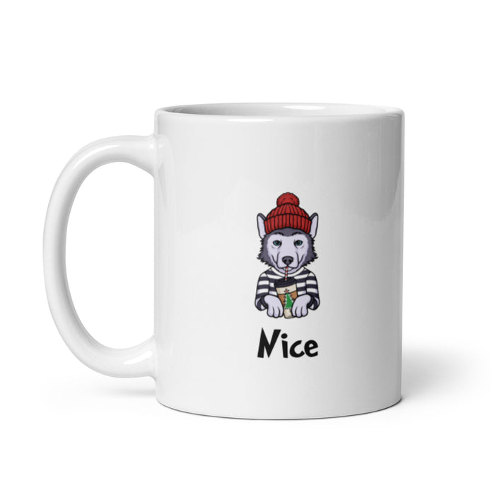 "Nice Husky" Holiday Mug