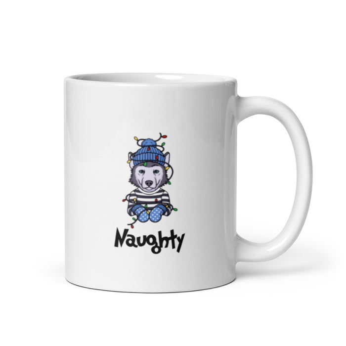 "Naughty Husky" Holiday Mug