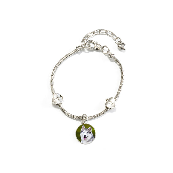 Charm Bracelet with Your Dog's Photo
