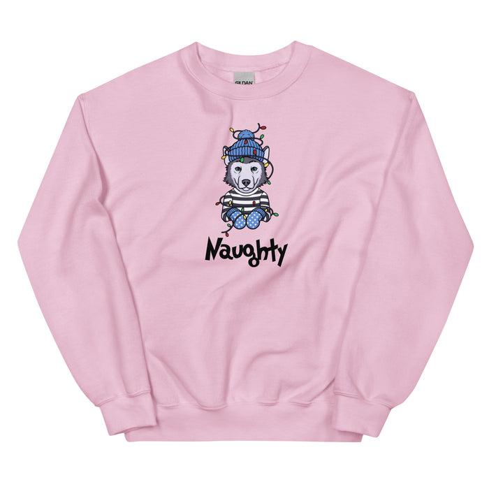 "Naughty Husky" Holiday Sweatshirt
