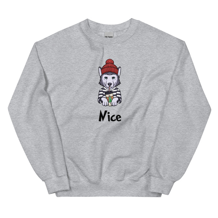 "Nice Husky" Holiday Sweatshirt
