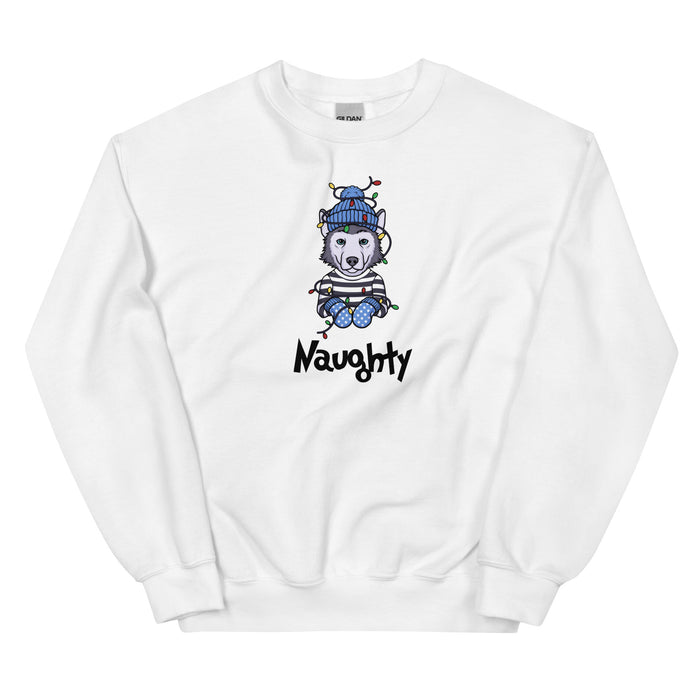 "Naughty Husky" Holiday Sweatshirt