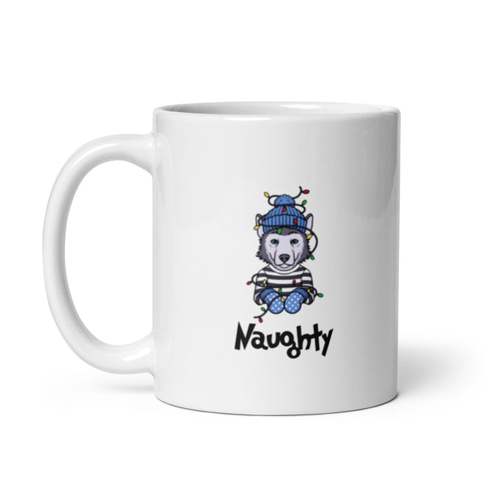 "Naughty Husky" Holiday Mug