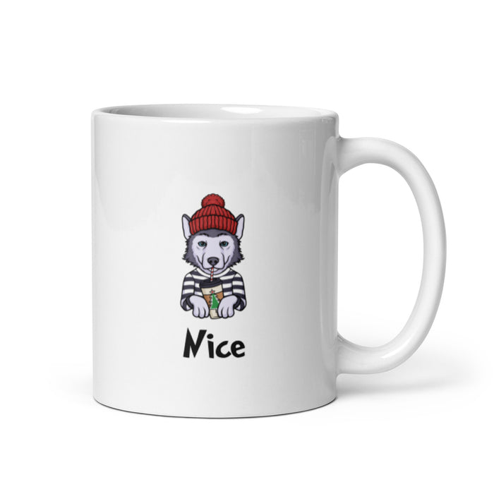 "Nice Husky" Holiday Mug